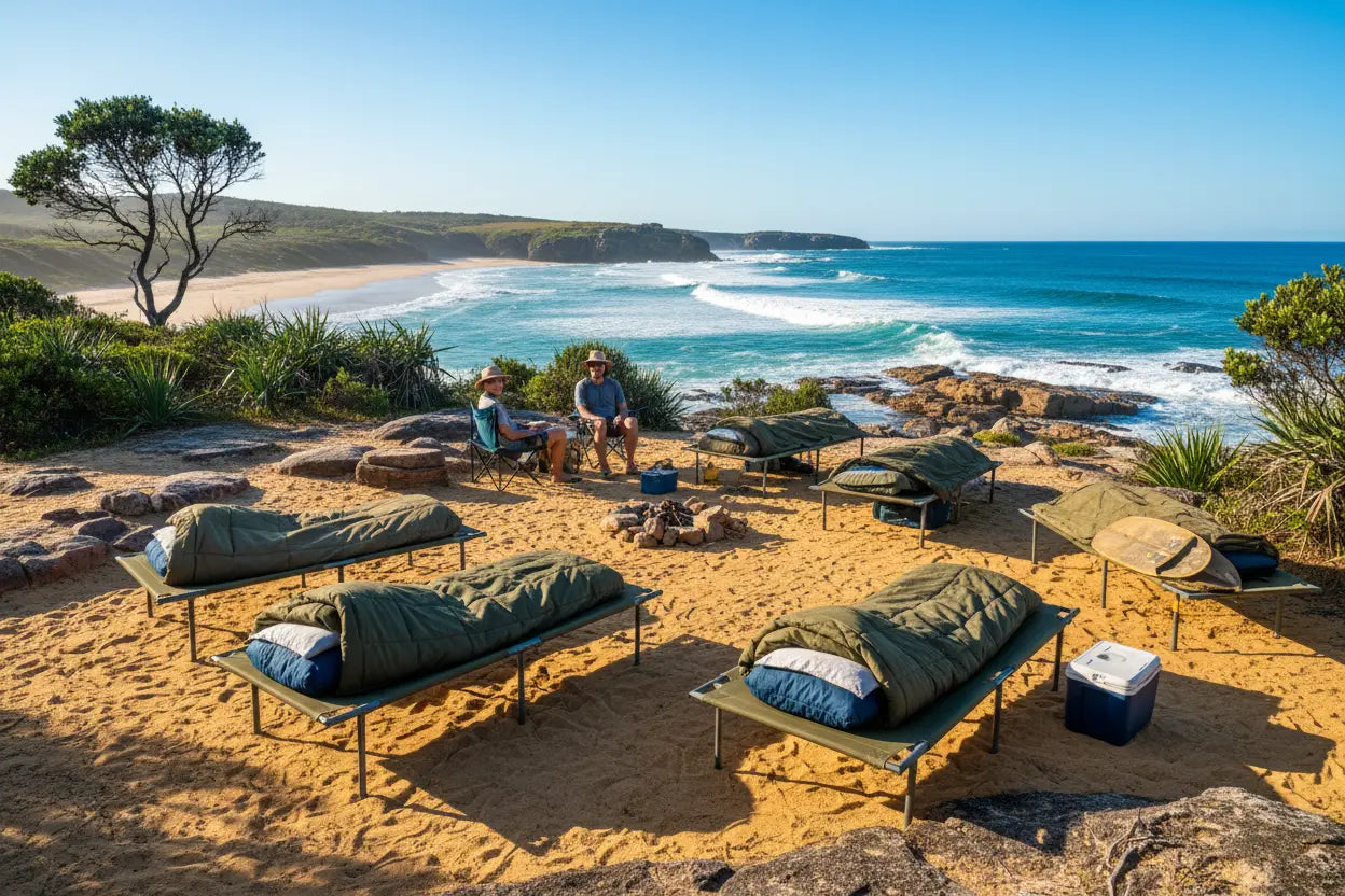 Swags-and-Bedding Coastal Adventure Co