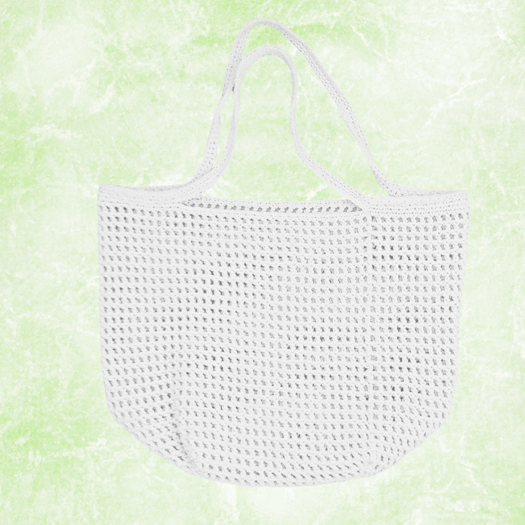 Crochet Tote Bag Large Boho Shoulder Bag Cotton Market Bag Summer Beach Bag Knitted Shopper Handmade Gift for Her