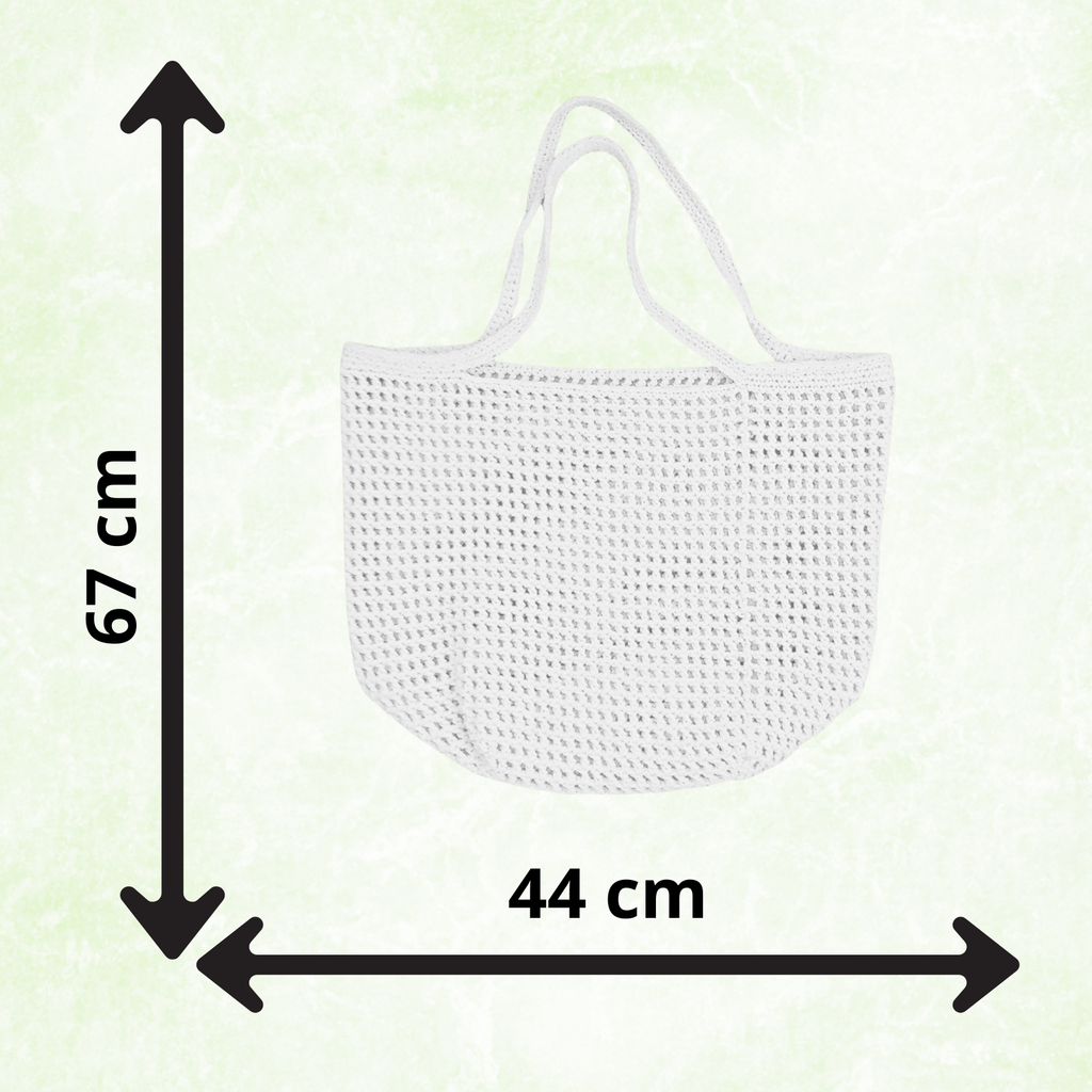 Crochet Tote Bag Large Boho Shoulder Bag Cotton Market Bag Summer Beach Bag Knitted Shopper Handmade Gift for Her