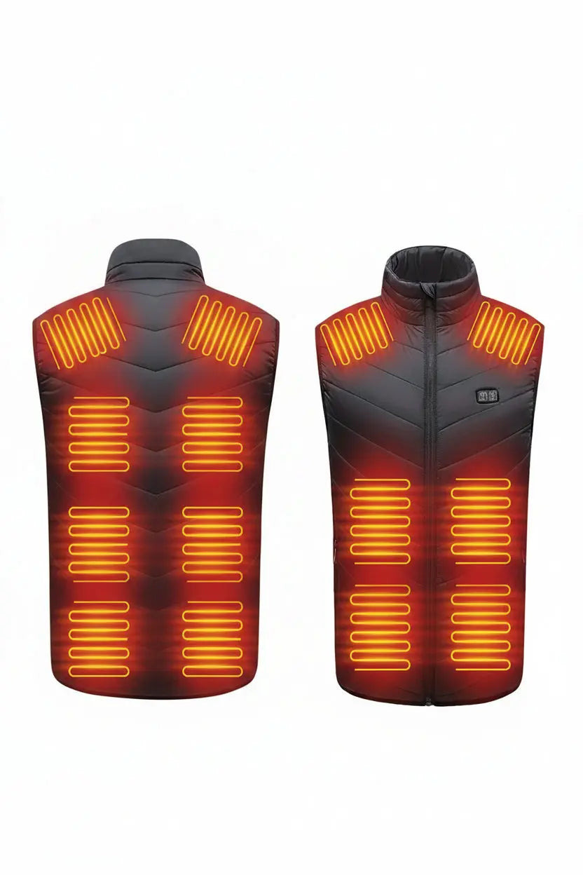Heated Vest for Men (Large) – USB Rechargeable Smart Jacket with 15 Heating Zones NNETM