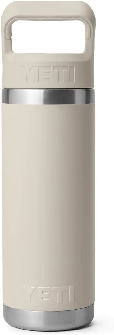 YETI Rambler 18 oz Bottle, Vacuum Insulated, Stainless Steel with Color Matching Straw Cap, Agave Teal Coastal Adventure Co