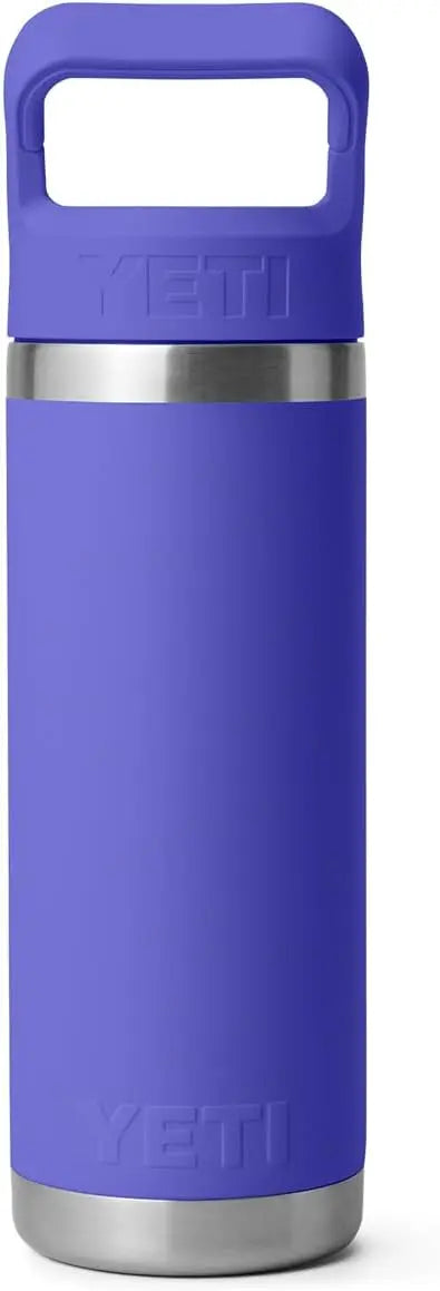 YETI Rambler 18 oz Bottle, Vacuum Insulated, Stainless Steel with Color Matching Straw Cap, Agave Teal Coastal Adventure Co