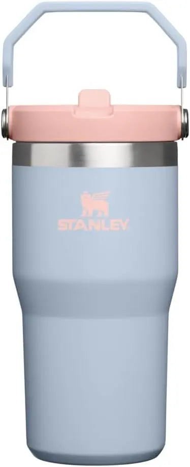 STANLEY IceFlow 2.0 Flip Straw Tumbler, 30 oz, Rose Quartz | Easy Carry Handle | Twist On Lid and Flip Up Straw | Leak Resistant Water Bottle | Insulated Stainless Steel | BPA-Free Coastal Adventure Co