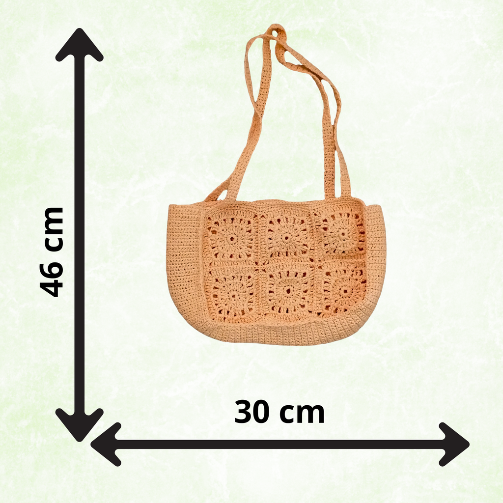 Crochet Raffia Tote Bag Granny Square Boho Beach Bag Handmade Woven Shoulder Bag Summer Shopper Gift for Her