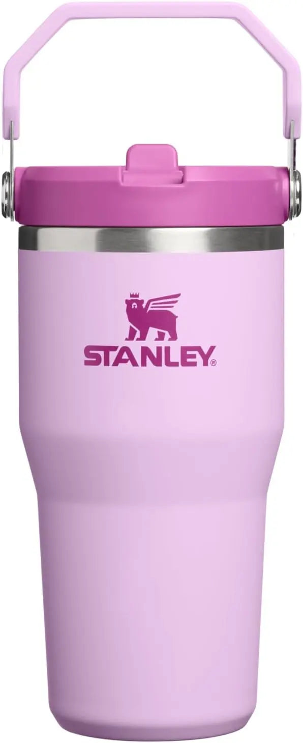 STANLEY IceFlow 2.0 Flip Straw Tumbler, 30 oz, Rose Quartz | Easy Carry Handle | Twist On Lid and Flip Up Straw | Leak Resistant Water Bottle | Insulated Stainless Steel | BPA-Free Coastal Adventure Co