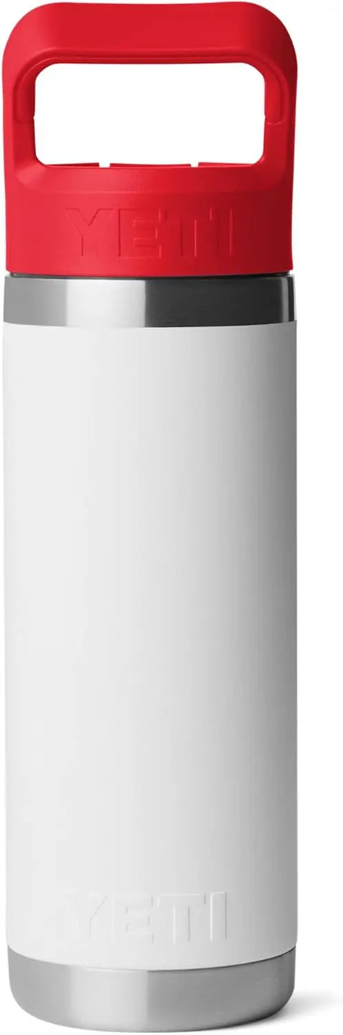 YETI Rambler 18 oz Bottle, Vacuum Insulated, Stainless Steel with Color Matching Straw Cap, Agave Teal Coastal Adventure Co
