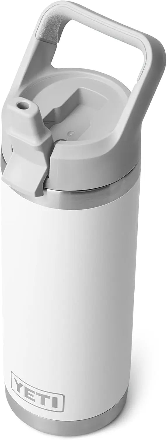 YETI Rambler 18 oz Bottle, Vacuum Insulated, Stainless Steel with Color Matching Straw Cap, Agave Teal Coastal Adventure Co