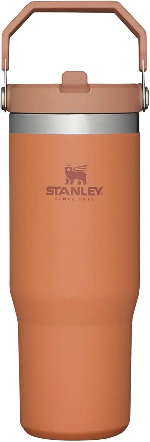 STANLEY IceFlow 2.0 Flip Straw Tumbler, 30 oz, Rose Quartz | Easy Carry Handle | Twist On Lid and Flip Up Straw | Leak Resistant Water Bottle | Insulated Stainless Steel | BPA-Free Coastal Adventure Co