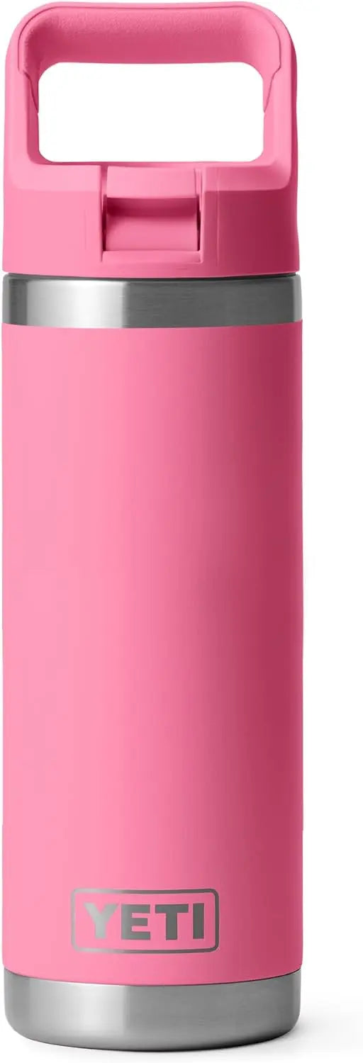 YETI Rambler 18 oz Bottle, Vacuum Insulated, Stainless Steel with Color Matching Straw Cap, Agave Teal Coastal Adventure Co
