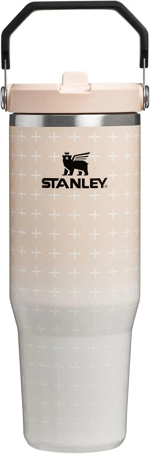 STANLEY IceFlow 2.0 Flip Straw Tumbler, 30 oz, Rose Quartz | Easy Carry Handle | Twist On Lid and Flip Up Straw | Leak Resistant Water Bottle | Insulated Stainless Steel | BPA-Free Coastal Adventure Co