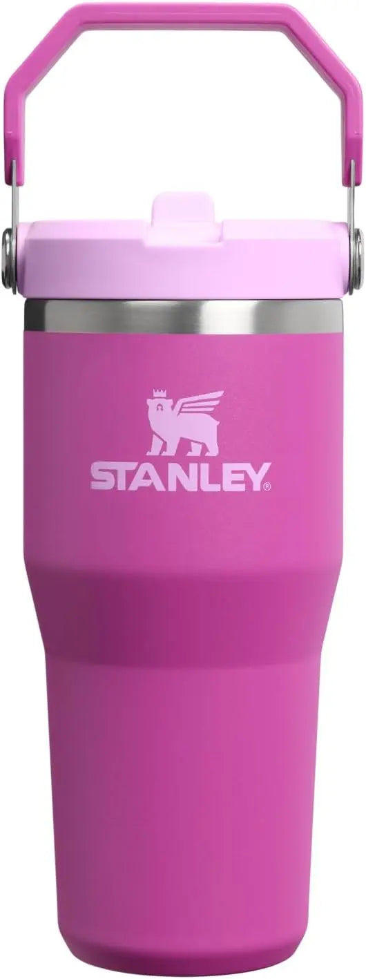STANLEY IceFlow 2.0 Flip Straw Tumbler, 30 oz, Rose Quartz | Easy Carry Handle | Twist On Lid and Flip Up Straw | Leak Resistant Water Bottle | Insulated Stainless Steel | BPA-Free Coastal Adventure Co