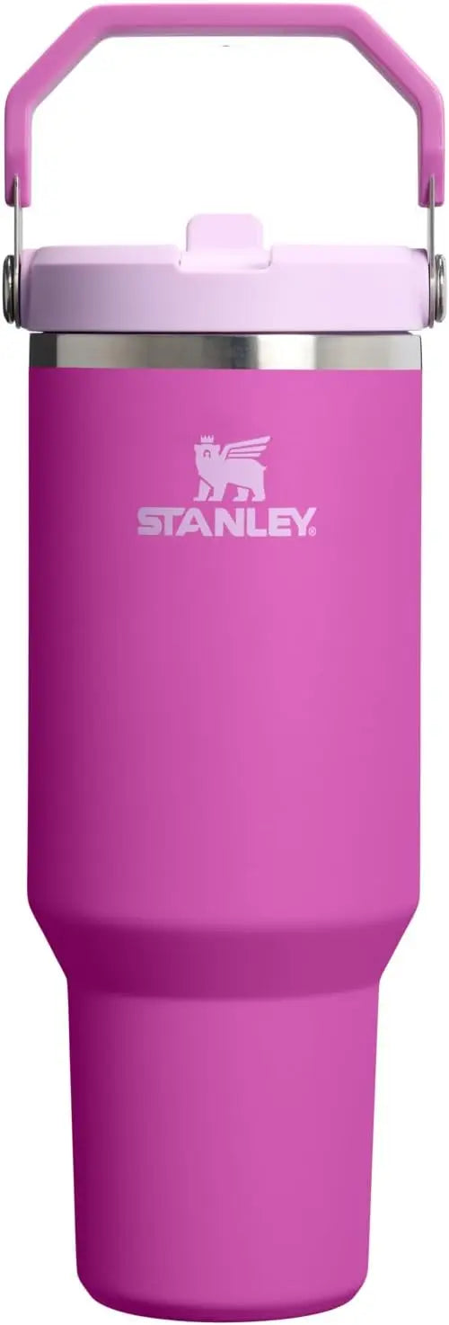 STANLEY IceFlow 2.0 Flip Straw Tumbler, 30 oz, Rose Quartz | Easy Carry Handle | Twist On Lid and Flip Up Straw | Leak Resistant Water Bottle | Insulated Stainless Steel | BPA-Free Coastal Adventure Co