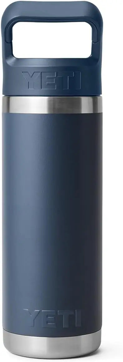 YETI Rambler 18 oz Bottle, Vacuum Insulated, Stainless Steel with Color Matching Straw Cap, Agave Teal Coastal Adventure Co