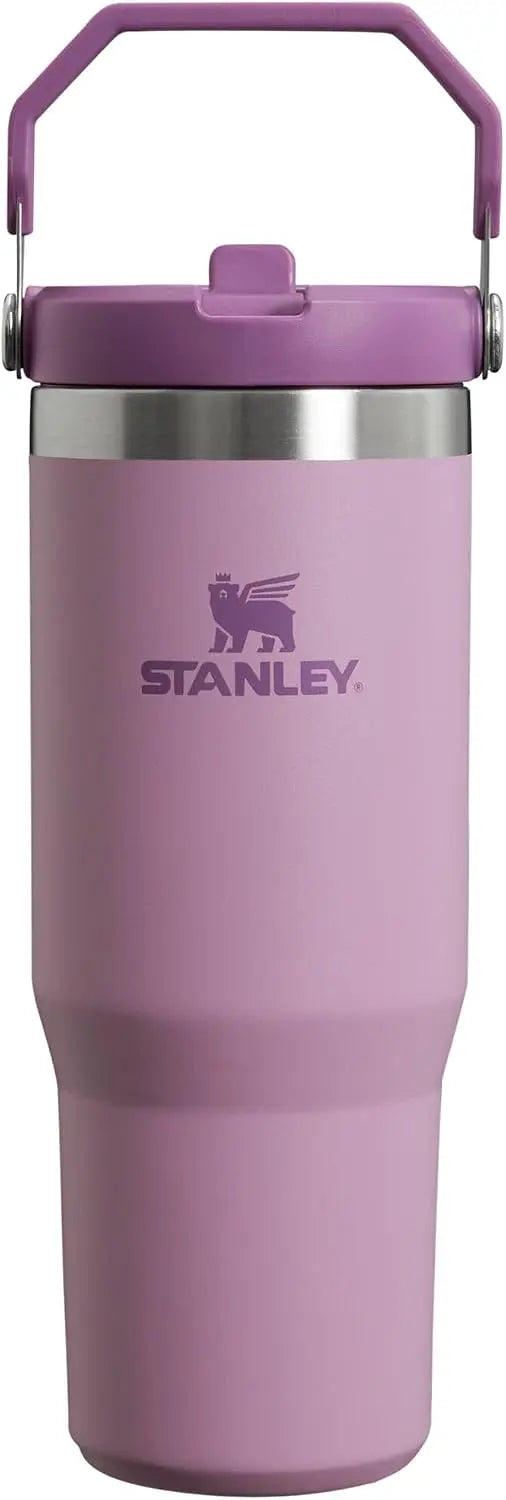 STANLEY IceFlow 2.0 Flip Straw Tumbler, 30 oz, Rose Quartz | Easy Carry Handle | Twist On Lid and Flip Up Straw | Leak Resistant Water Bottle | Insulated Stainless Steel | BPA-Free Coastal Adventure Co