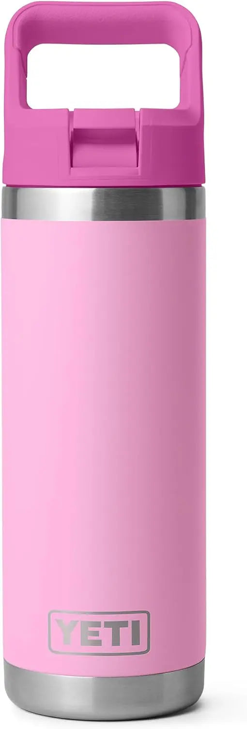 YETI Rambler 18 oz Bottle, Vacuum Insulated, Stainless Steel with Color Matching Straw Cap, Agave Teal Coastal Adventure Co