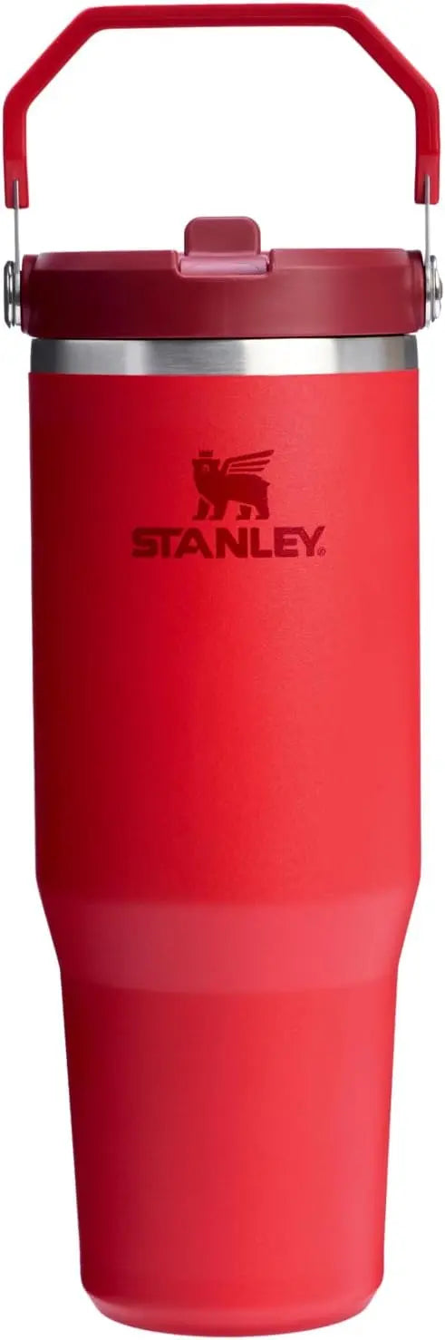 STANLEY IceFlow 2.0 Flip Straw Tumbler, 30 oz, Rose Quartz | Easy Carry Handle | Twist On Lid and Flip Up Straw | Leak Resistant Water Bottle | Insulated Stainless Steel | BPA-Free Coastal Adventure Co