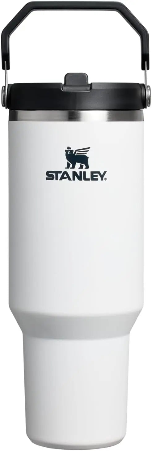 STANLEY IceFlow 2.0 Flip Straw Tumbler, 30 oz, Rose Quartz | Easy Carry Handle | Twist On Lid and Flip Up Straw | Leak Resistant Water Bottle | Insulated Stainless Steel | BPA-Free Coastal Adventure Co