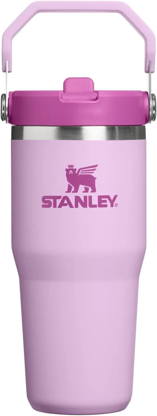 STANLEY IceFlow 2.0 Flip Straw Tumbler, 30 oz, Rose Quartz | Easy Carry Handle | Twist On Lid and Flip Up Straw | Leak Resistant Water Bottle | Insulated Stainless Steel | BPA-Free Coastal Adventure Co