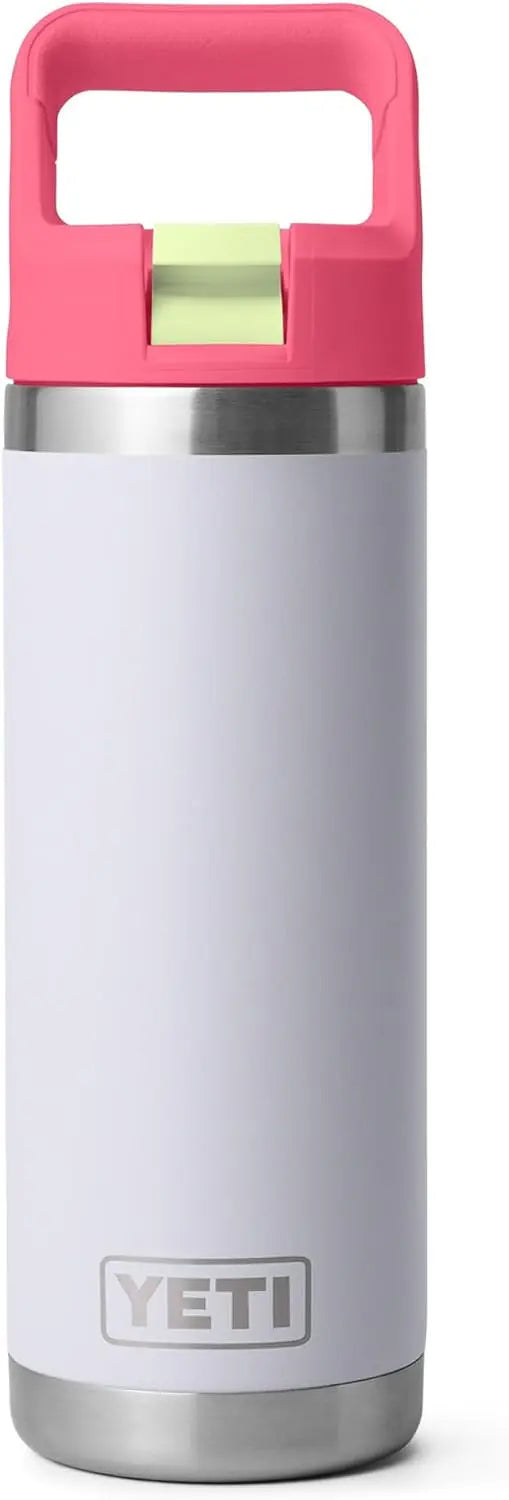 YETI Rambler 18 oz Bottle, Vacuum Insulated, Stainless Steel with Color Matching Straw Cap, Agave Teal Coastal Adventure Co