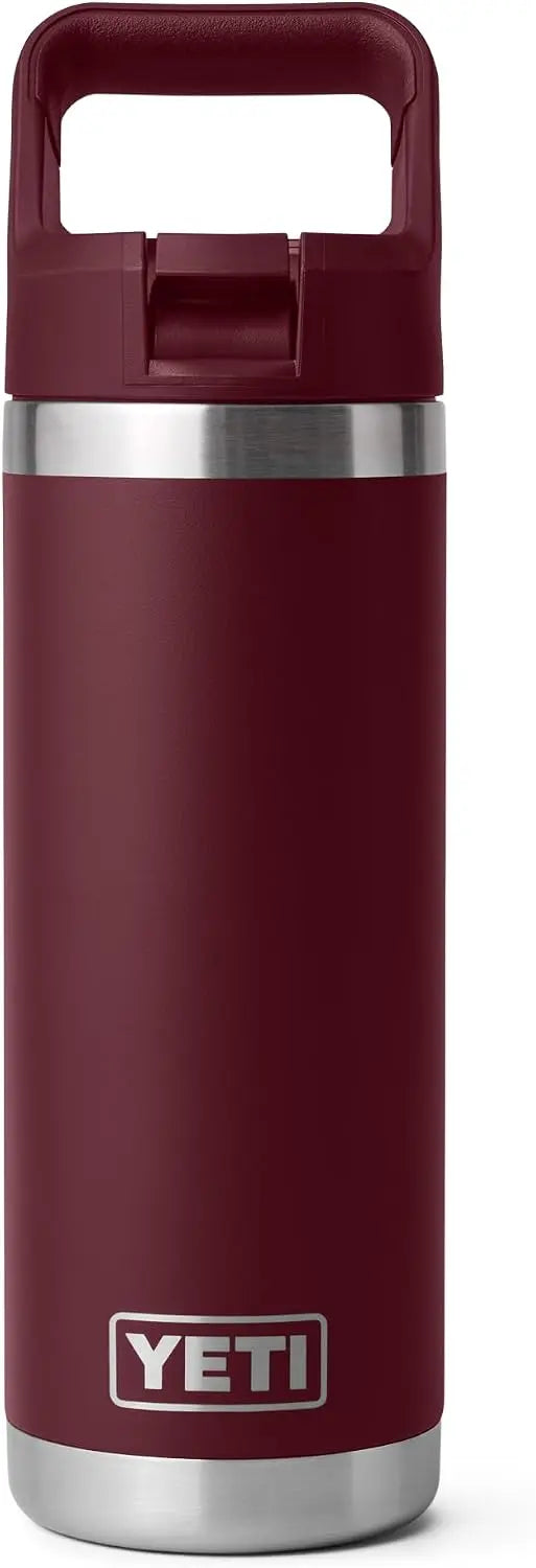 YETI Rambler 18 oz Bottle, Vacuum Insulated, Stainless Steel with Color Matching Straw Cap, Agave Teal Coastal Adventure Co