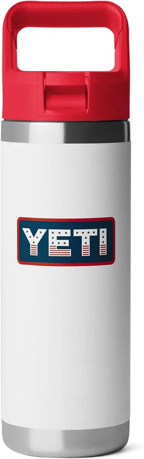 YETI Rambler 18 oz Bottle, Vacuum Insulated, Stainless Steel with Color Matching Straw Cap, Agave Teal Coastal Adventure Co