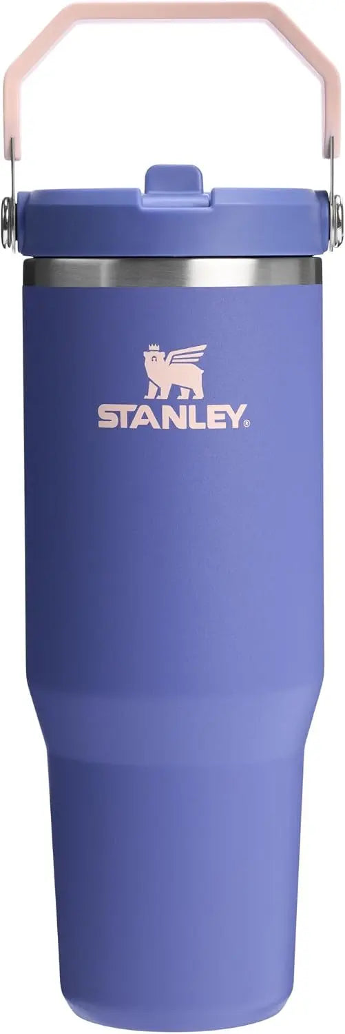 STANLEY IceFlow 2.0 Flip Straw Tumbler, 30 oz, Rose Quartz | Easy Carry Handle | Twist On Lid and Flip Up Straw | Leak Resistant Water Bottle | Insulated Stainless Steel | BPA-Free Coastal Adventure Co