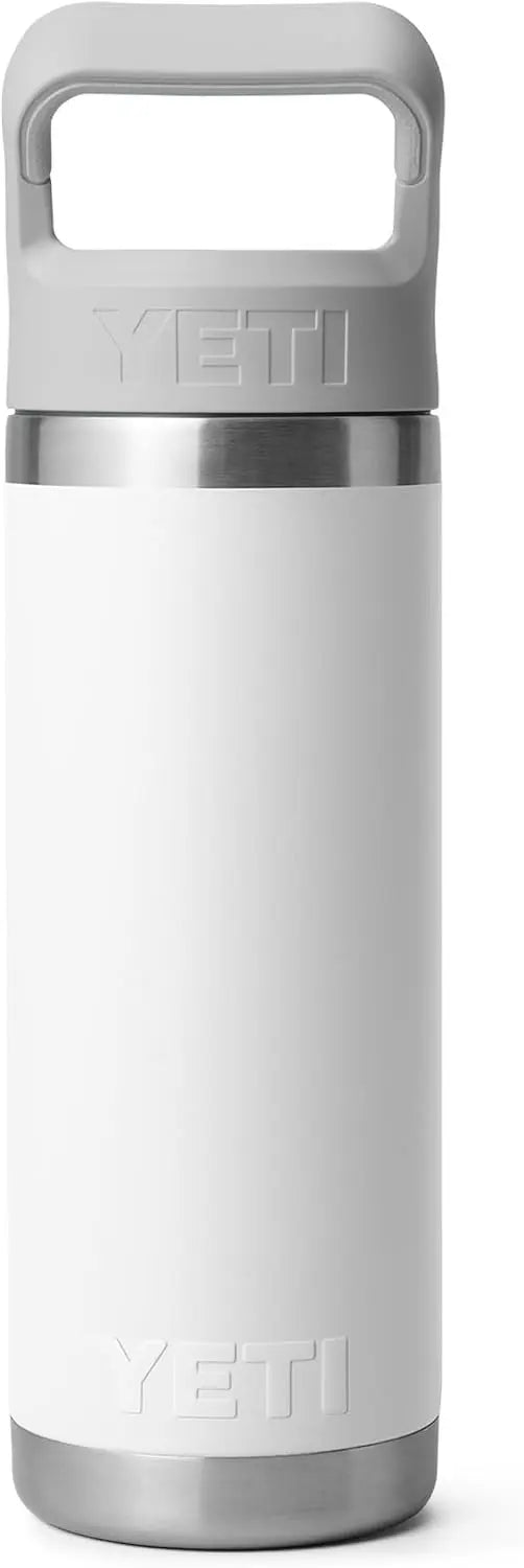YETI Rambler 18 oz Bottle, Vacuum Insulated, Stainless Steel with Color Matching Straw Cap, Agave Teal Coastal Adventure Co