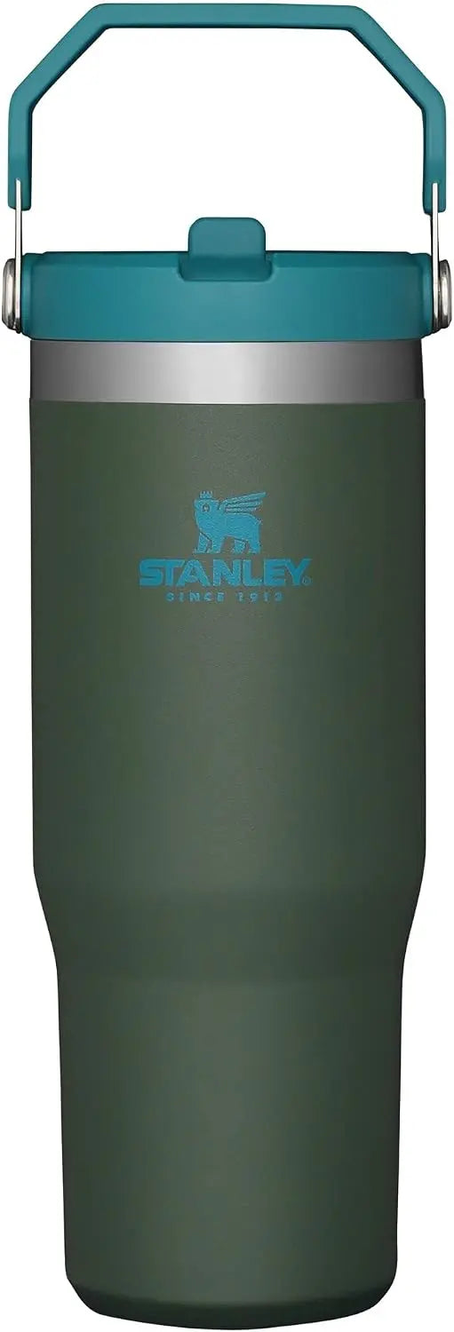 STANLEY IceFlow 2.0 Flip Straw Tumbler, 30 oz, Rose Quartz | Easy Carry Handle | Twist On Lid and Flip Up Straw | Leak Resistant Water Bottle | Insulated Stainless Steel | BPA-Free Coastal Adventure Co
