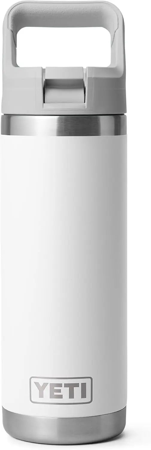 YETI Rambler 18 oz Bottle, Vacuum Insulated, Stainless Steel with Color Matching Straw Cap, Agave Teal Coastal Adventure Co
