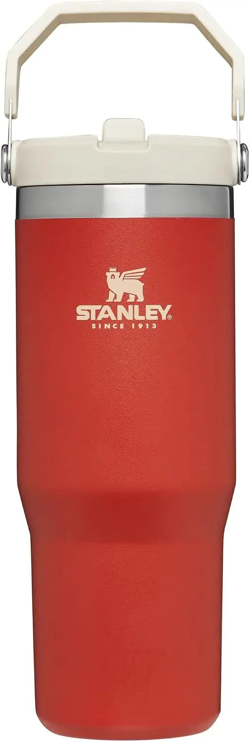 STANLEY IceFlow 2.0 Flip Straw Tumbler, 30 oz, Rose Quartz | Easy Carry Handle | Twist On Lid and Flip Up Straw | Leak Resistant Water Bottle | Insulated Stainless Steel | BPA-Free Coastal Adventure Co