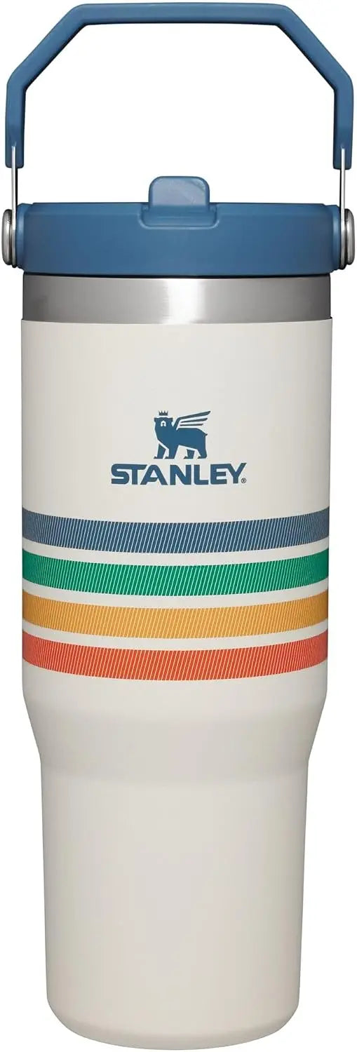 STANLEY IceFlow 2.0 Flip Straw Tumbler, 30 oz, Rose Quartz | Easy Carry Handle | Twist On Lid and Flip Up Straw | Leak Resistant Water Bottle | Insulated Stainless Steel | BPA-Free Coastal Adventure Co