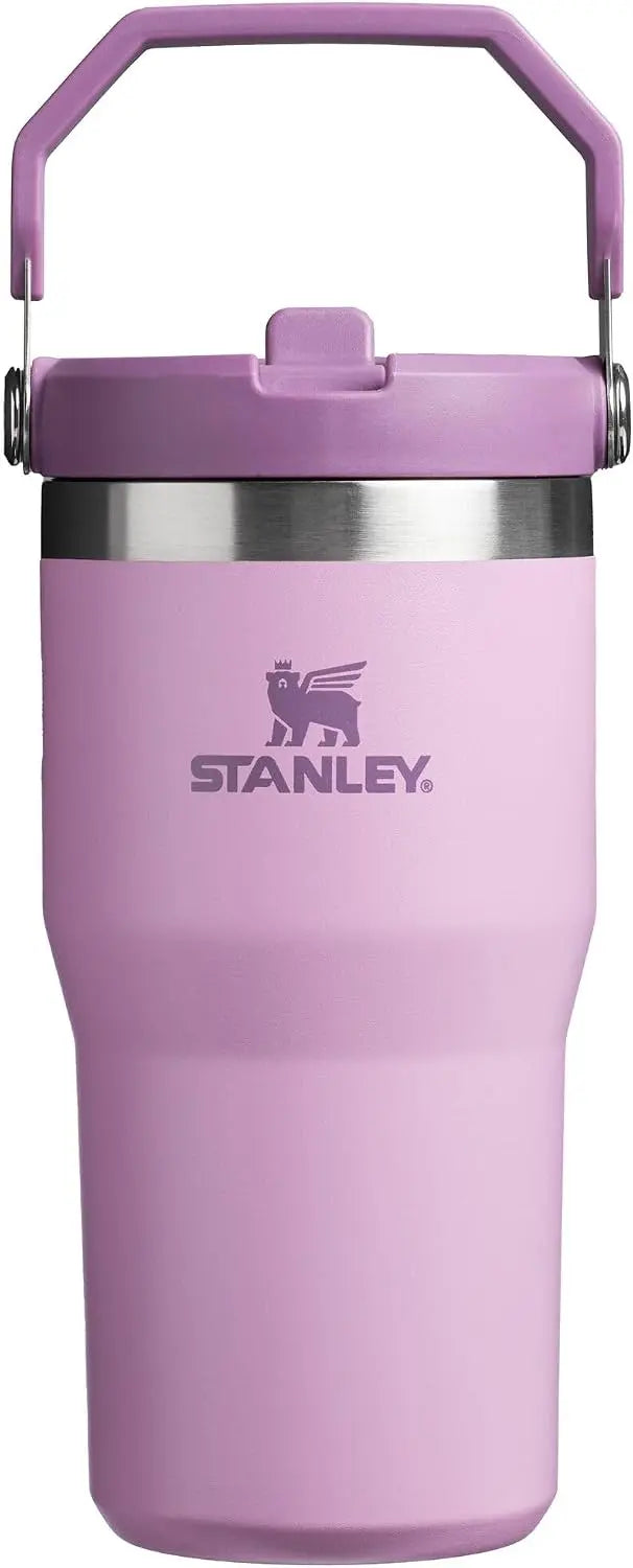 STANLEY IceFlow 2.0 Flip Straw Tumbler, 30 oz, Rose Quartz | Easy Carry Handle | Twist On Lid and Flip Up Straw | Leak Resistant Water Bottle | Insulated Stainless Steel | BPA-Free Coastal Adventure Co