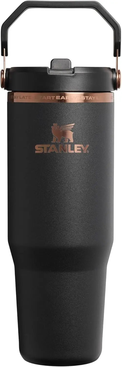 STANLEY IceFlow 2.0 Flip Straw Tumbler, 30 oz, Rose Quartz | Easy Carry Handle | Twist On Lid and Flip Up Straw | Leak Resistant Water Bottle | Insulated Stainless Steel | BPA-Free Coastal Adventure Co
