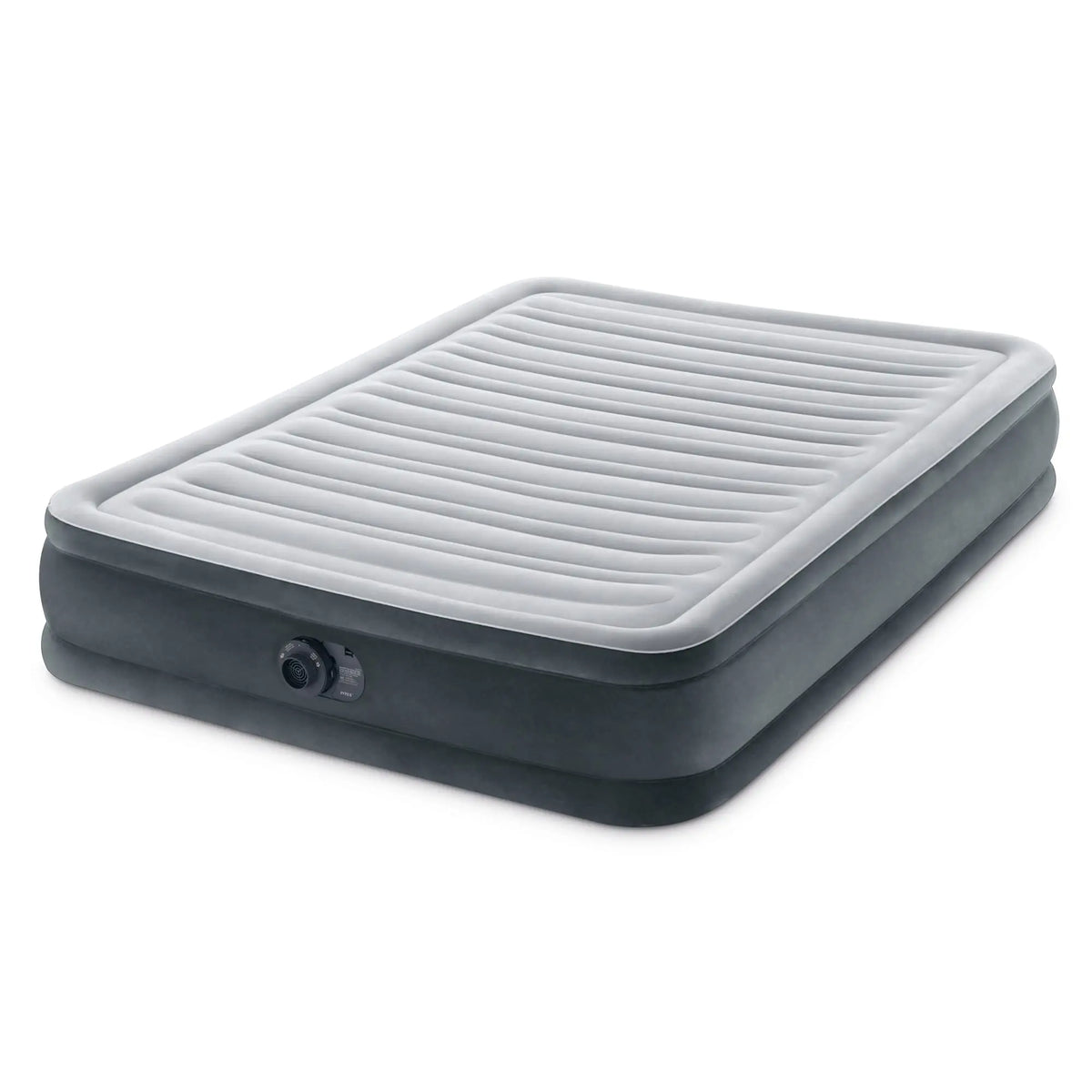 Intex 64417ED 22in Queen Dura-Beam Comfort Plush High-Rise Inflatable Air Mattress with Built in Pump for Travel and Camping, 600lb Weight Capacity Coastal Adventure Co
