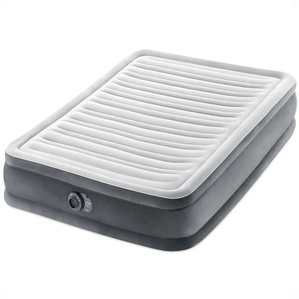 Intex 64417ED 22in Queen Dura-Beam Comfort Plush High-Rise Inflatable Air Mattress with Built in Pump for Travel and Camping, 600lb Weight Capacity Coastal Adventure Co