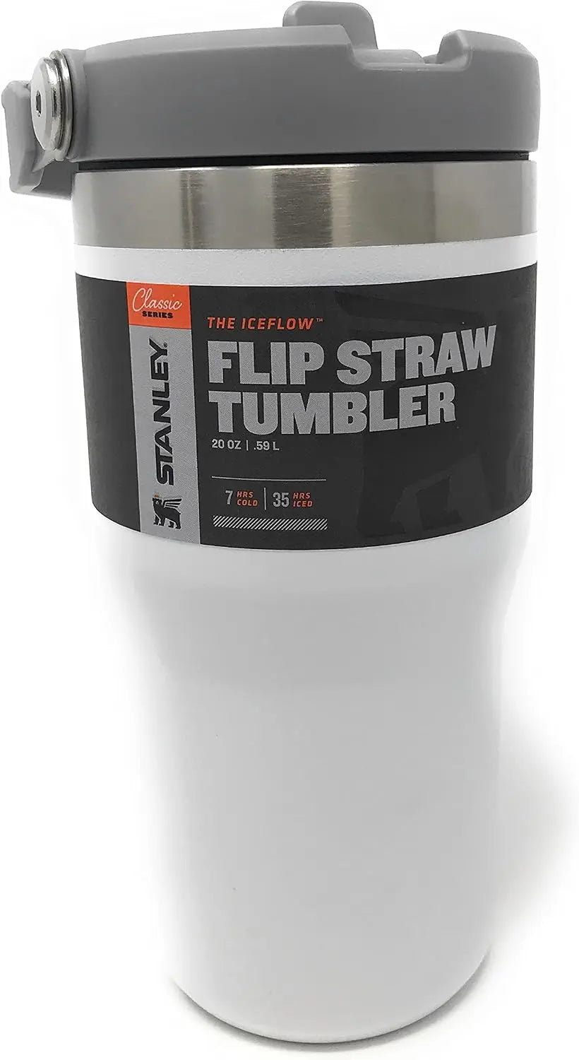 STANLEY IceFlow 2.0 Flip Straw Tumbler, 30 oz, Rose Quartz | Easy Carry Handle | Twist On Lid and Flip Up Straw | Leak Resistant Water Bottle | Insulated Stainless Steel | BPA-Free Coastal Adventure Co