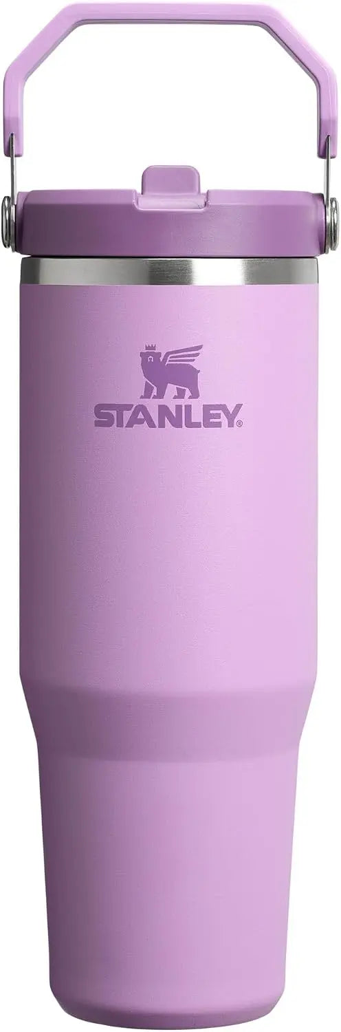 STANLEY IceFlow 2.0 Flip Straw Tumbler, 30 oz, Rose Quartz | Easy Carry Handle | Twist On Lid and Flip Up Straw | Leak Resistant Water Bottle | Insulated Stainless Steel | BPA-Free Coastal Adventure Co