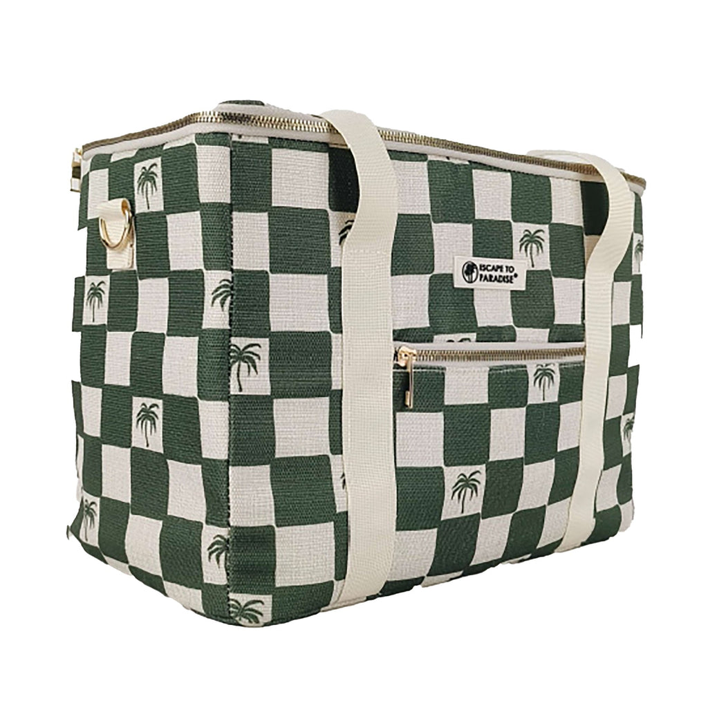 Cooler Bag-Large-Check Palm Kale-5