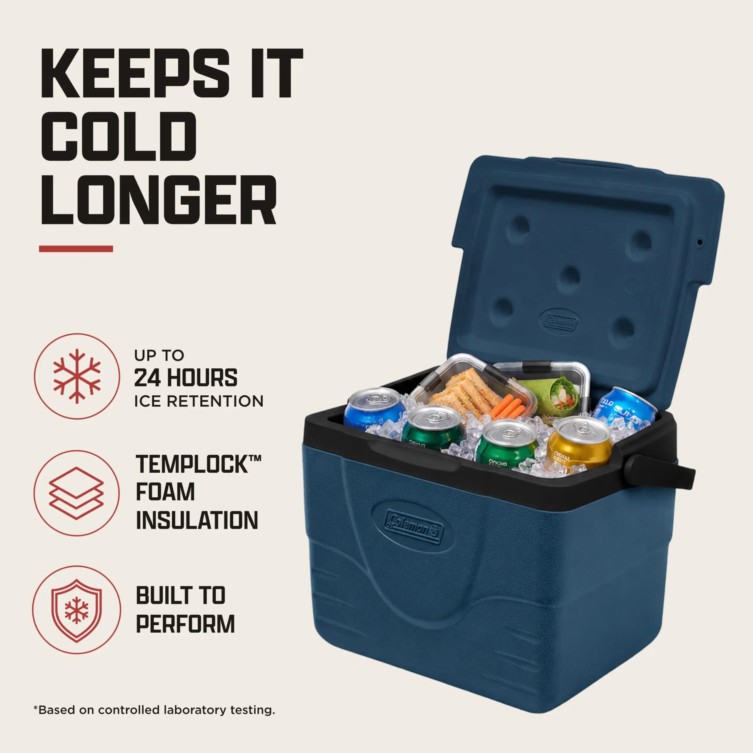 Coleman Chiller 9/16/30/48/60qt Cooler with Ice Retention, Leak Resistant, Great for Camping, Concerts, Sports, and More Coastal Adventure Co