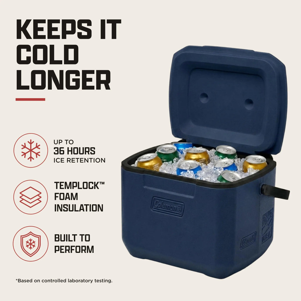 Coleman Chiller 9/16/30/48/60qt Cooler with Ice Retention, Leak Resistant, Great for Camping, Concerts, Sports, and More Coastal Adventure Co