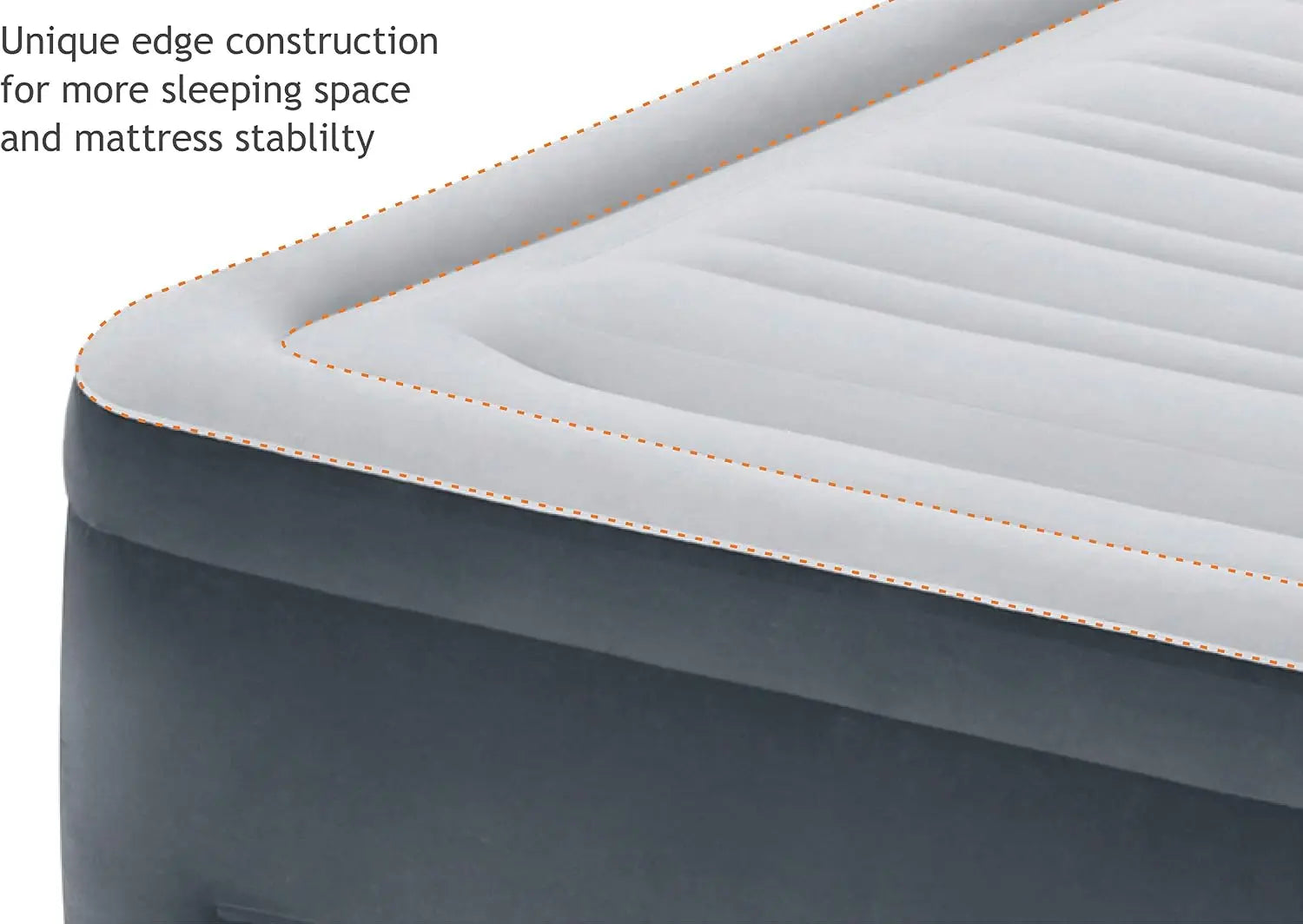 Intex 64417ED 22in Queen Dura-Beam Comfort Plush High-Rise Inflatable Air Mattress with Built in Pump for Travel and Camping, 600lb Weight Capacity Coastal Adventure Co