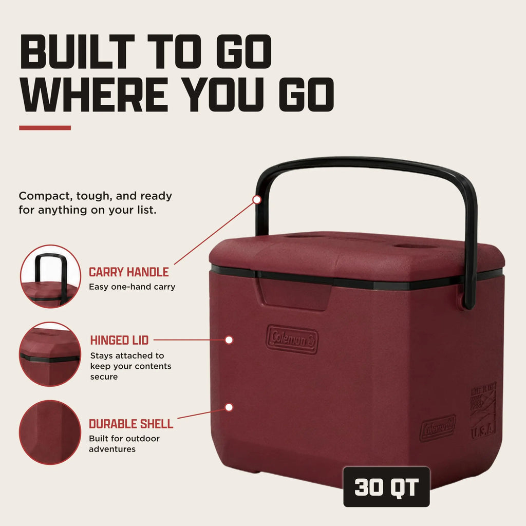 Coleman Chiller 9/16/30/48/60qt Cooler with Ice Retention, Leak Resistant, Great for Camping, Concerts, Sports, and More Coastal Adventure Co