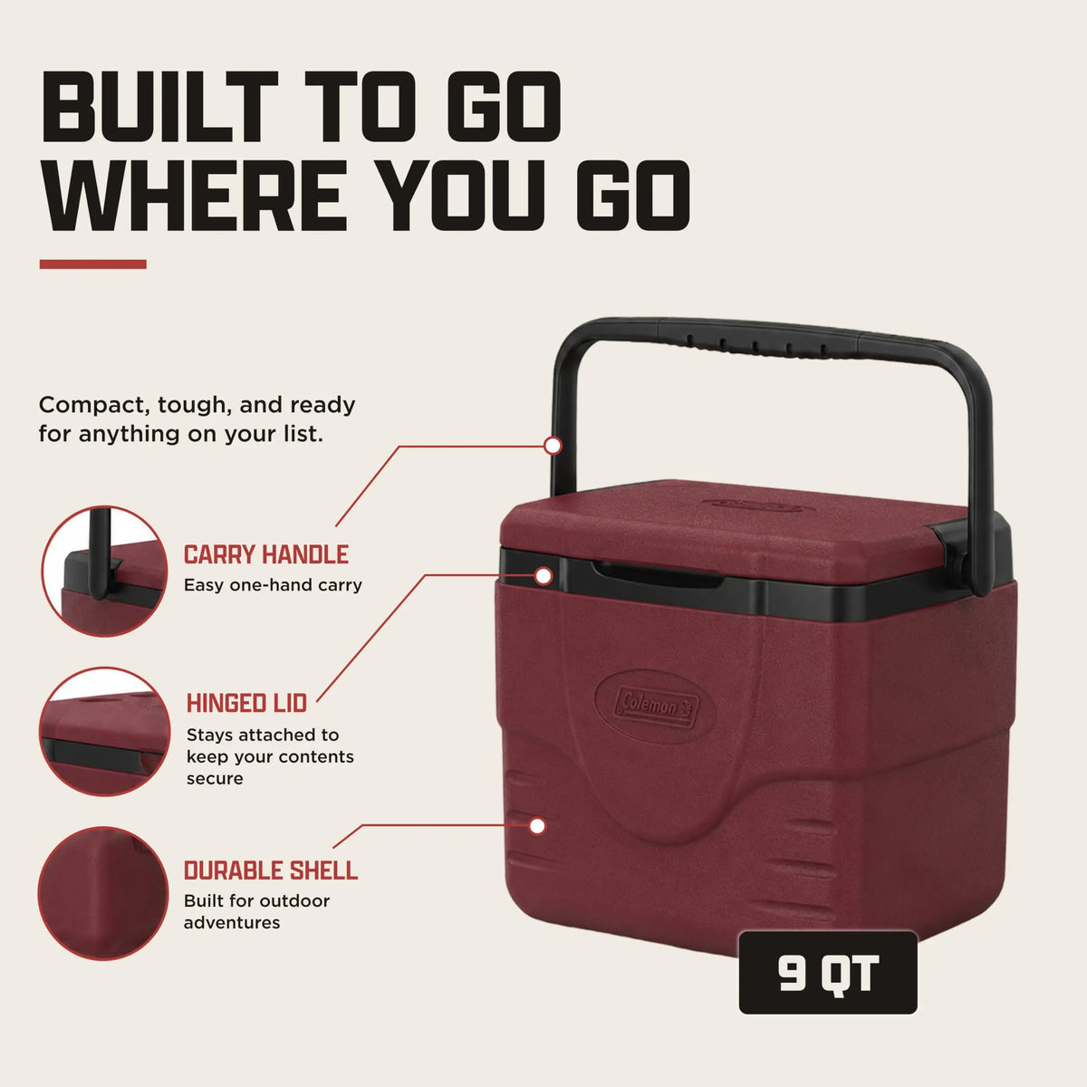 Coleman Chiller 9/16/30/48/60qt Cooler with Ice Retention, Leak Resistant, Great for Camping, Concerts, Sports, and More Coastal Adventure Co