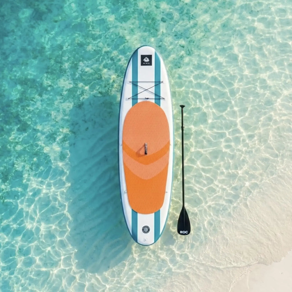 Roc Inflatable Stand Up Paddle Board 10' 6" with Premium SUP Paddle Board Accessories, Wide Stable Design, Non-Slip Comfort Deck for Youth & Adults Coastal Adventure Co
