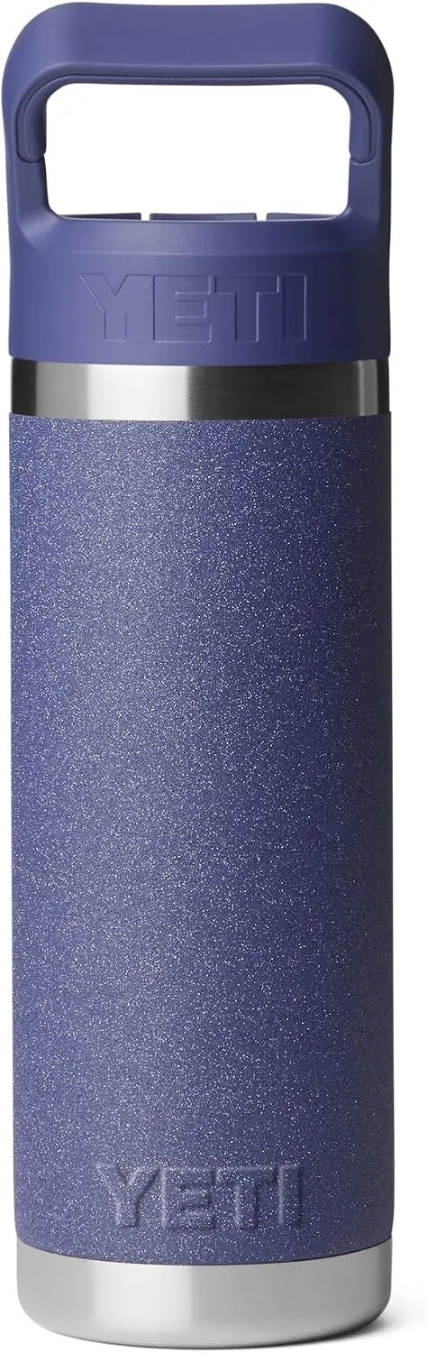 YETI Rambler 18 oz Bottle, Vacuum Insulated, Stainless Steel with Color Matching Straw Cap, Agave Teal Coastal Adventure Co