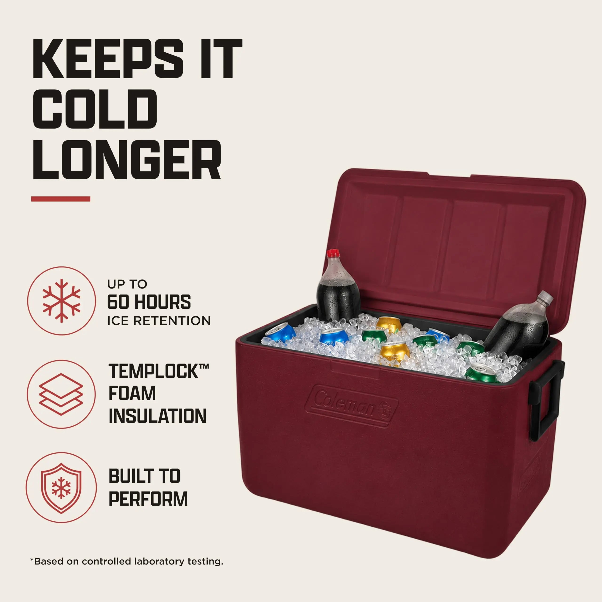 Coleman Chiller 9/16/30/48/60qt Cooler with Ice Retention, Leak Resistant, Great for Camping, Concerts, Sports, and More Coastal Adventure Co