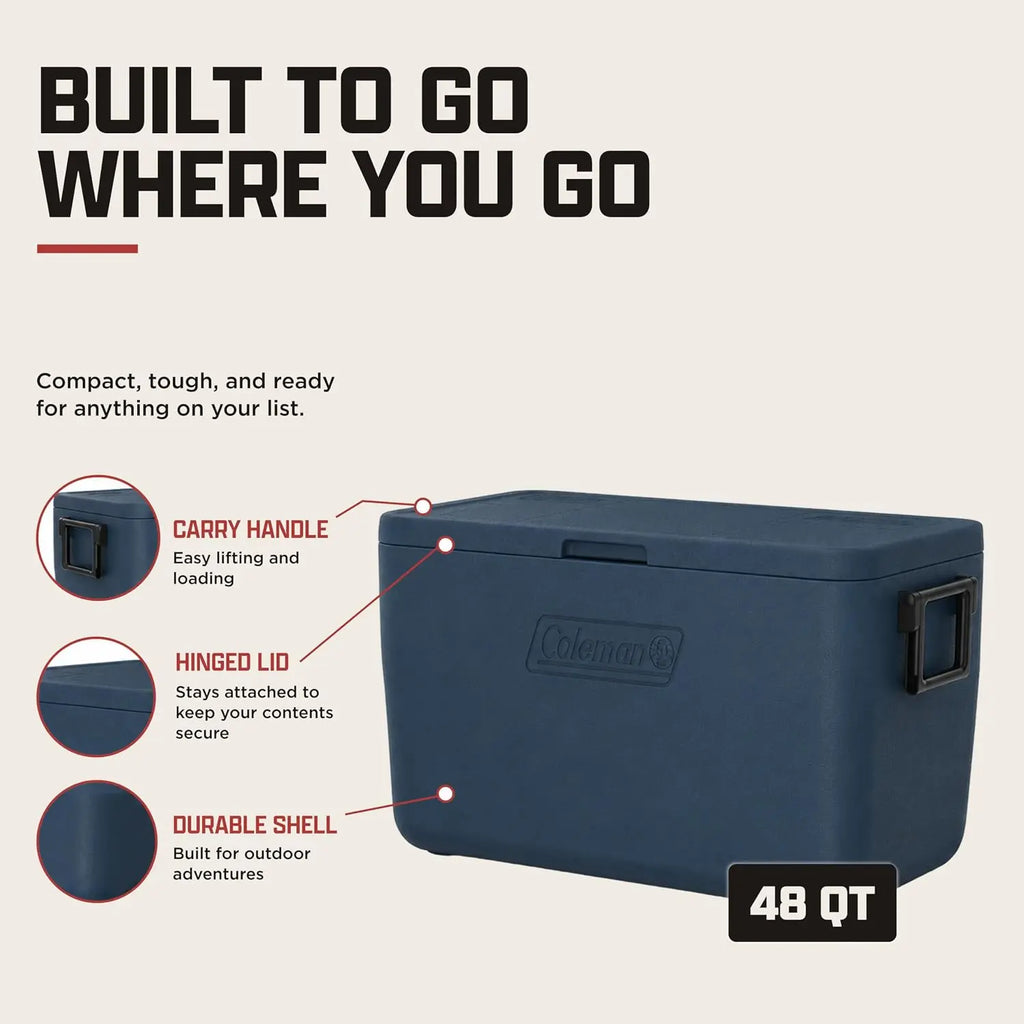 Coleman Chiller 9/16/30/48/60qt Cooler with Ice Retention, Leak Resistant, Great for Camping, Concerts, Sports, and More Coastal Adventure Co
