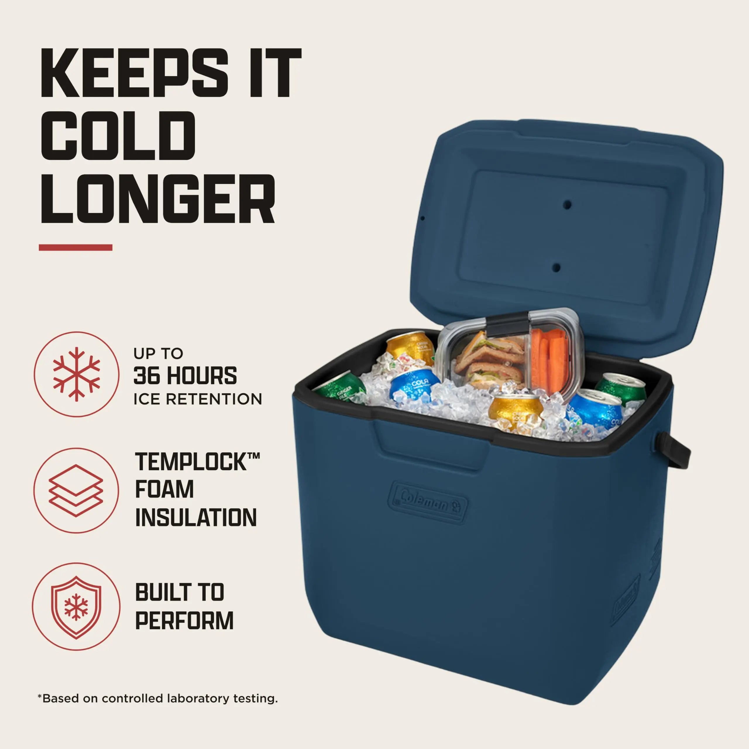 Coleman Chiller 9/16/30/48/60qt Cooler with Ice Retention, Leak Resistant, Great for Camping, Concerts, Sports, and More Coastal Adventure Co