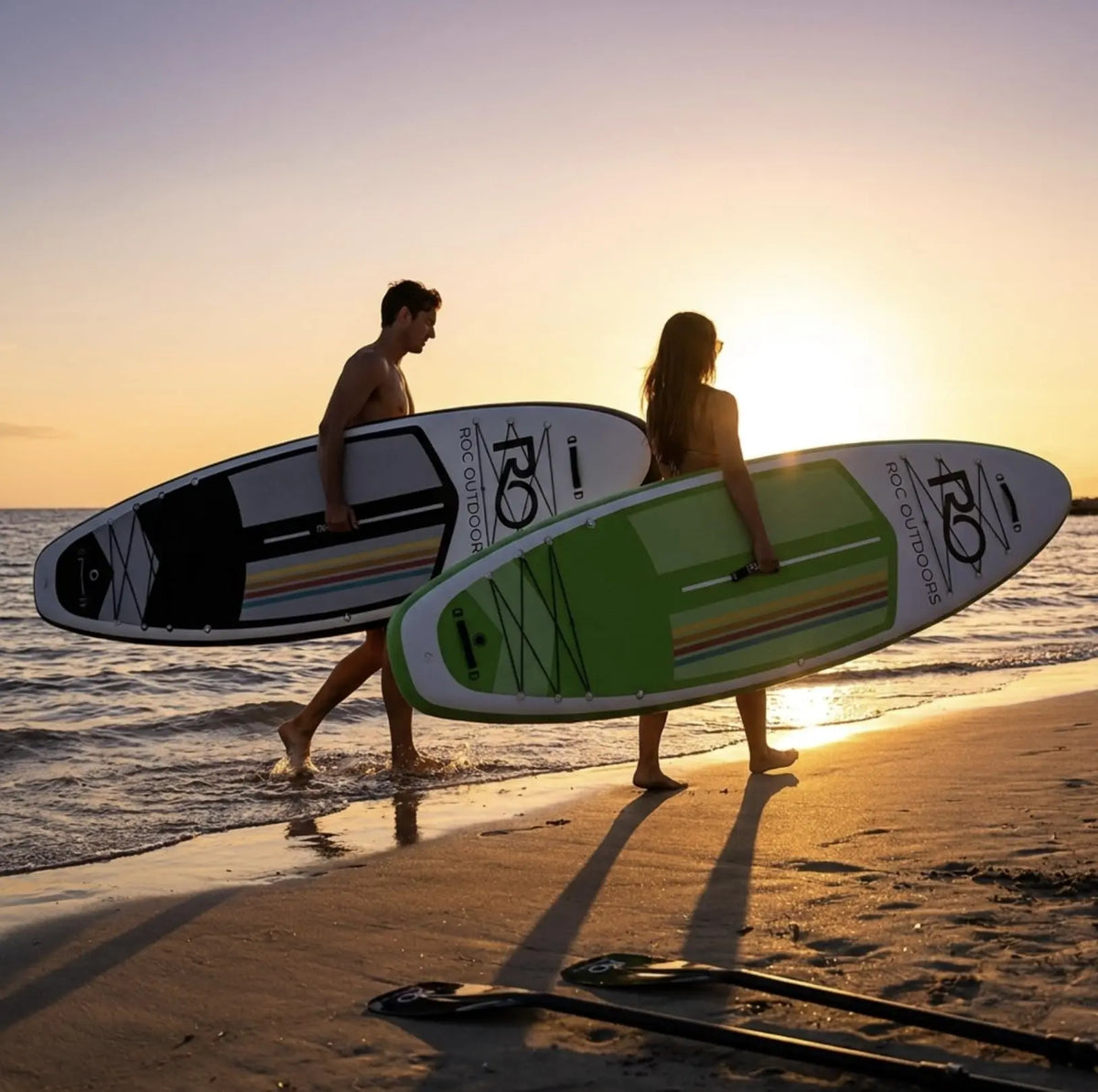 Roc Inflatable Stand Up Paddle Board 10' 6" with Premium SUP Paddle Board Accessories, Wide Stable Design, Non-Slip Comfort Deck for Youth & Adults Coastal Adventure Co