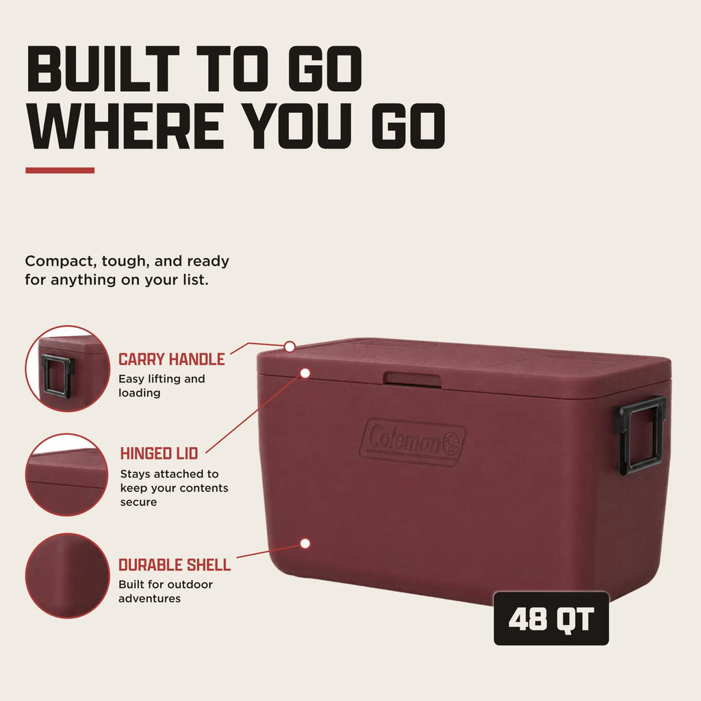 Coleman Chiller 9/16/30/48/60qt Cooler with Ice Retention, Leak Resistant, Great for Camping, Concerts, Sports, and More Coastal Adventure Co